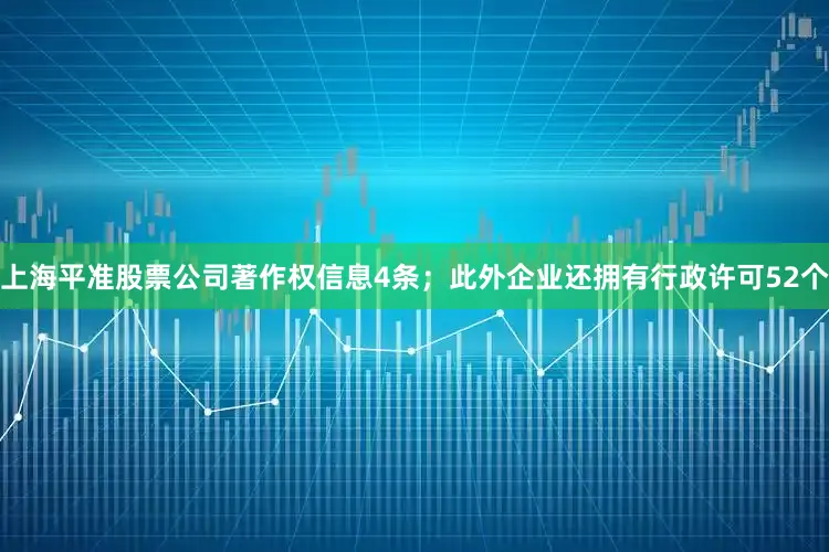 上海平准股票公司著作权信息4条；此外企业还拥有行政许可52个